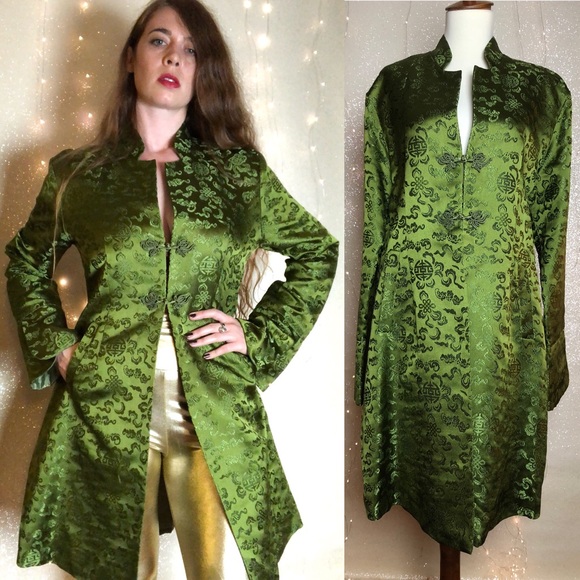 Shanghai Soho Jackets & Blazers - Cheongsam Chinese Knot Jacquard Wide Sleeve Coat